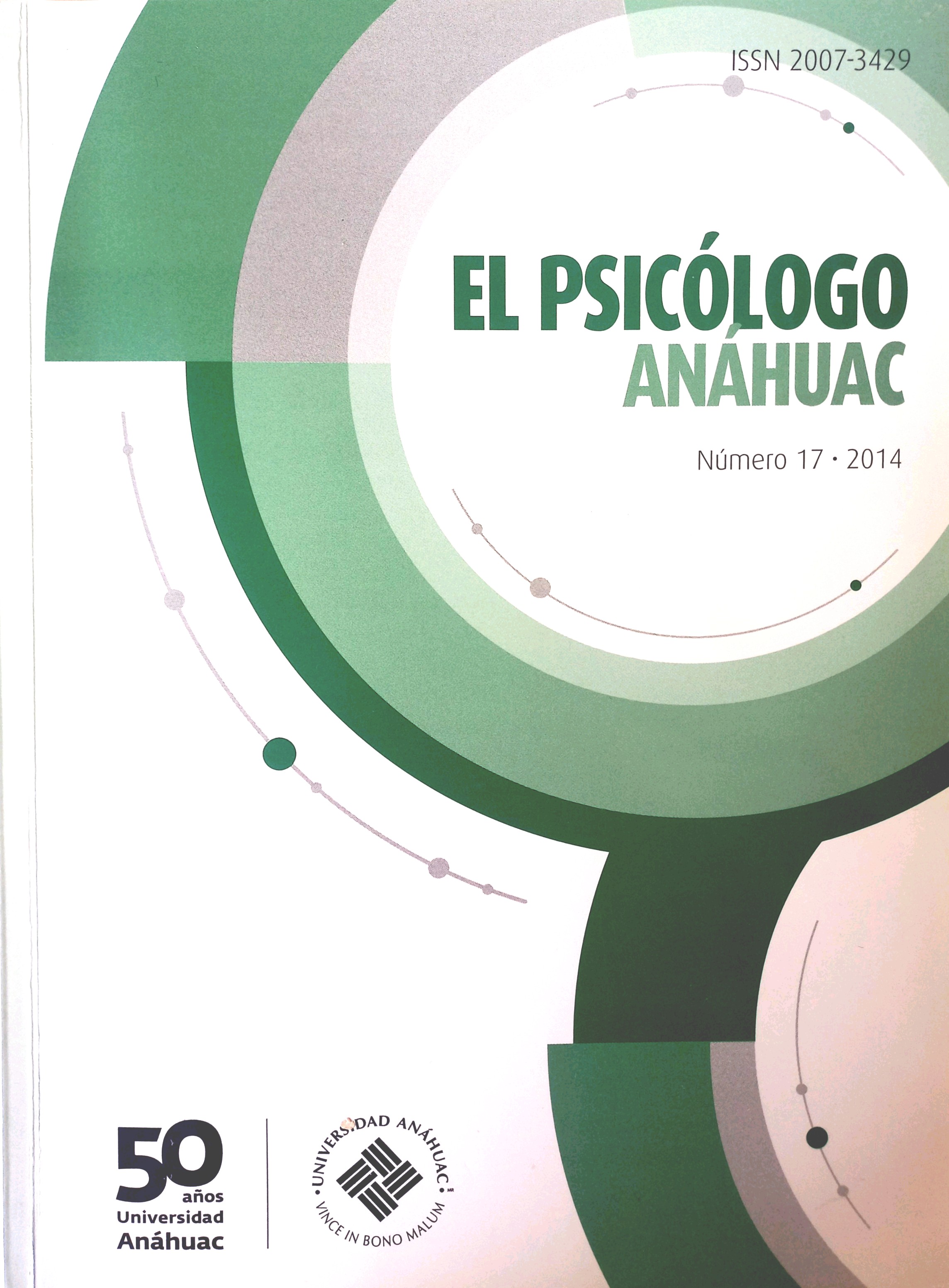 					Ver Vol. 17 Núm. 17 (2014): El Psicólogo Anáhuac, Vol. 17
				