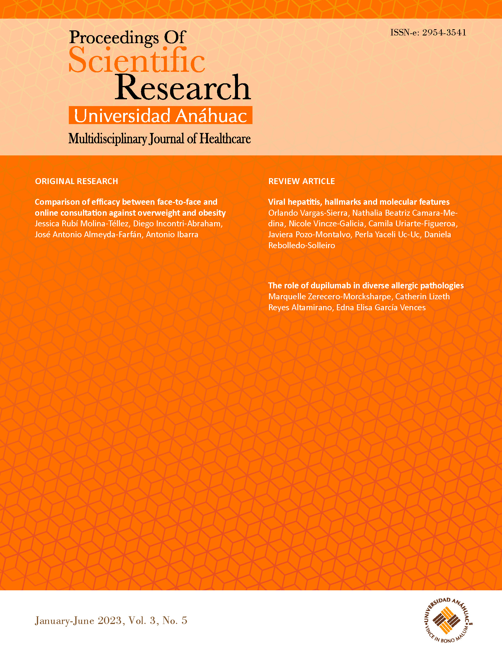 					View Vol. 3 No. 5 (2023): Proceedings of Scientific Research Universidad Anáhuac
				