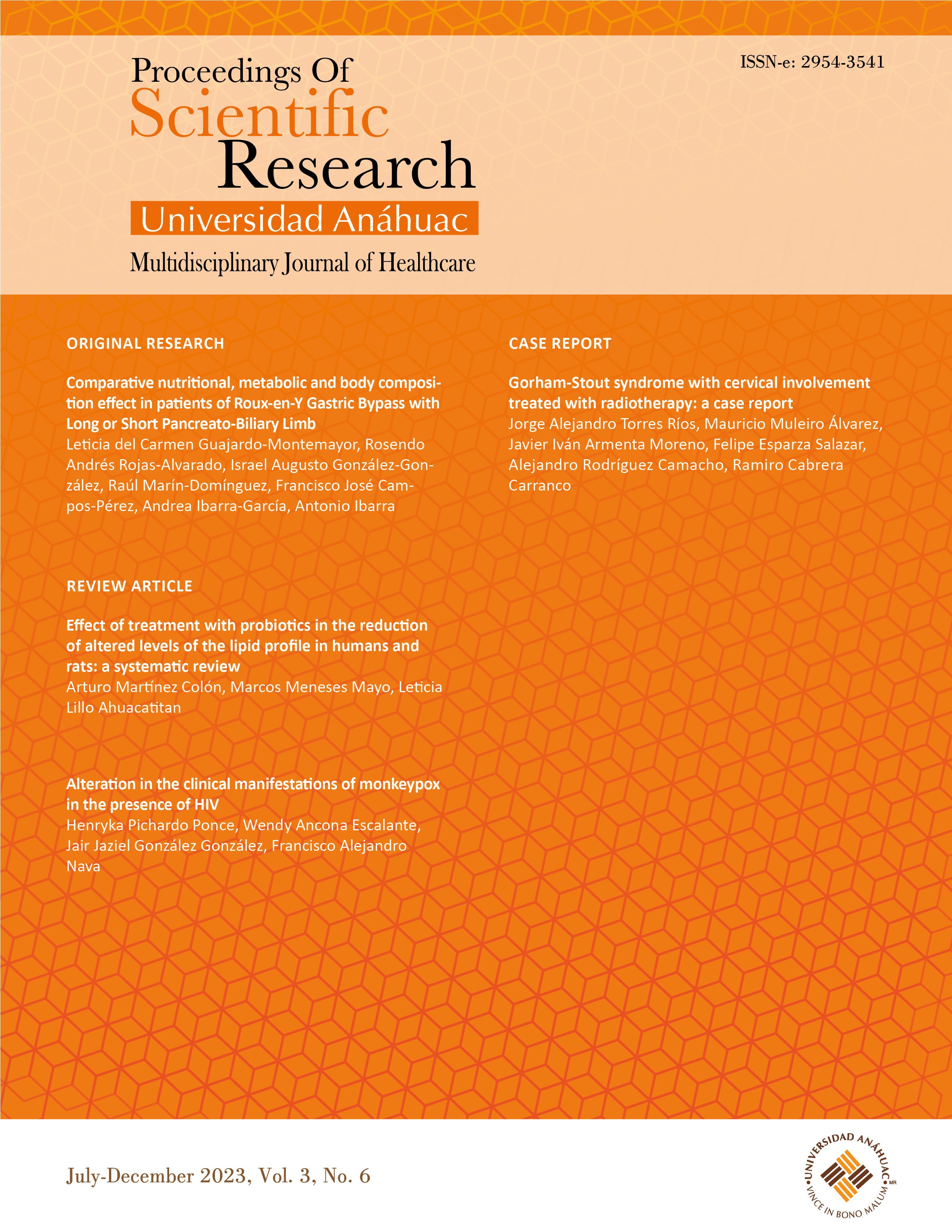 					Ver Vol. 3 Núm. 6 (2023): Proceedings of Scientific Research Universidad Anáhuac
				